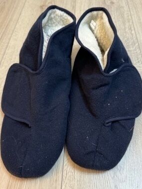 Silverts blue slippers